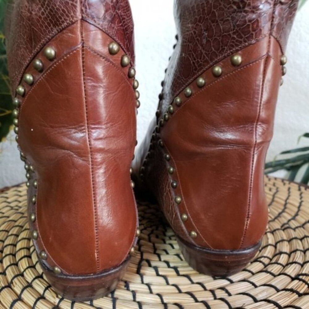 Stuart Weitzman Western Bohemian Studded Leather … - image 6